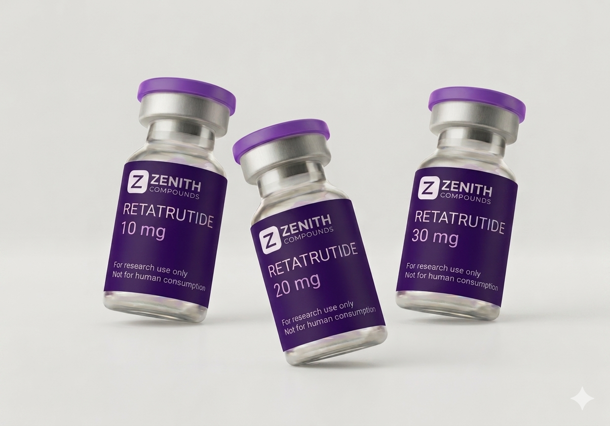 Zenith Compounds Retatrutide vials 10mg 20mg 30mg